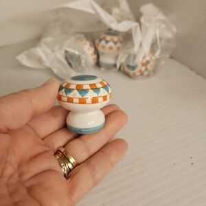Tuscany Collection Hand Painted Door Knob/Pull By Atlas Homewares Set Of 6 NIP